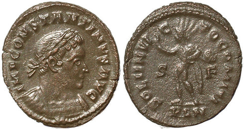 Roman coin of Constantine I - SOLI INVICTO COMITI - London